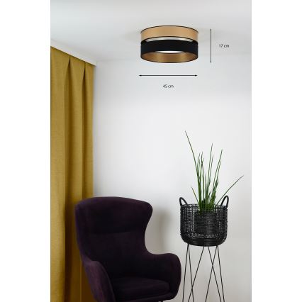 Brilagi - LED Mennyezeti lámpa ROYAL LED/24W/230V átm. 45 cm fekete/arany