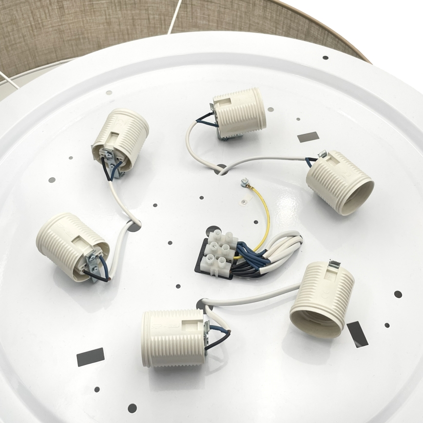 Brilagi - LED mennyezeti lámpa SIRIJA 6xE27/15W/230V, átmérő 80 cm, bézs