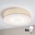 Brilagi - LED mennyezeti lámpa SIRIJA 6xE27/60W/230V átm. 80 cm krémszínű