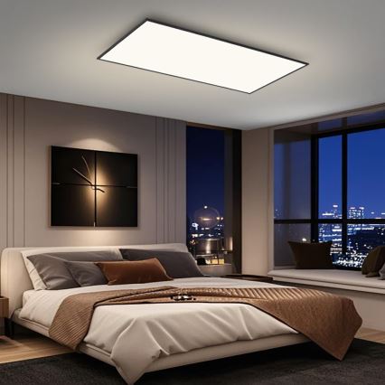 Brilagi - SLIMFRAME LED mennyezeti lámpa, 80 W, 230 V, 120x60 cm, 3000/4000/6000 K, fekete