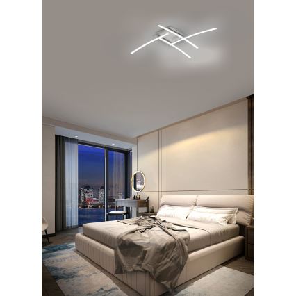 Brilagi - STRIPES LED mennyezeti lámpa LED/32W/230V 69x69 cm, ezüstszínű