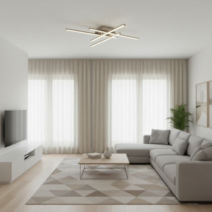 Brilagi - LED mennyezeti lámpatest STRIPES LED/37W/230V 68x68 cm ezüst