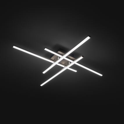 Brilagi - LED mennyezeti lámpatest STRIPES LED/37W/230V 68x68 cm ezüst