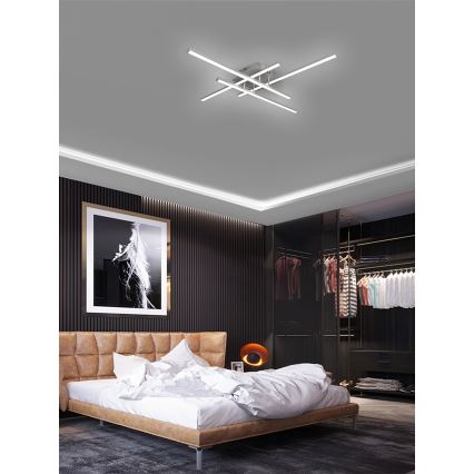 Brilagi - LED mennyezeti lámpatest STRIPES LED/37W/230V 68x68 cm ezüst