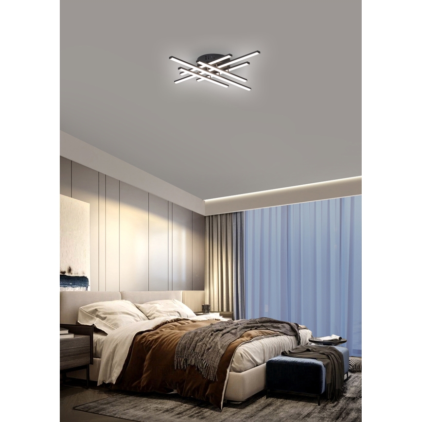 Brilagi - LED mennyezeti lámpa STRIPES LED/42W/230V 51x51 cm fekete