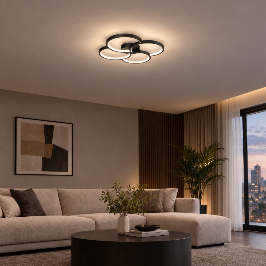 BRILAGI - LED mennyezeti lámpa VELO LED/42W/230V 4000K Ø 52 cm fekete