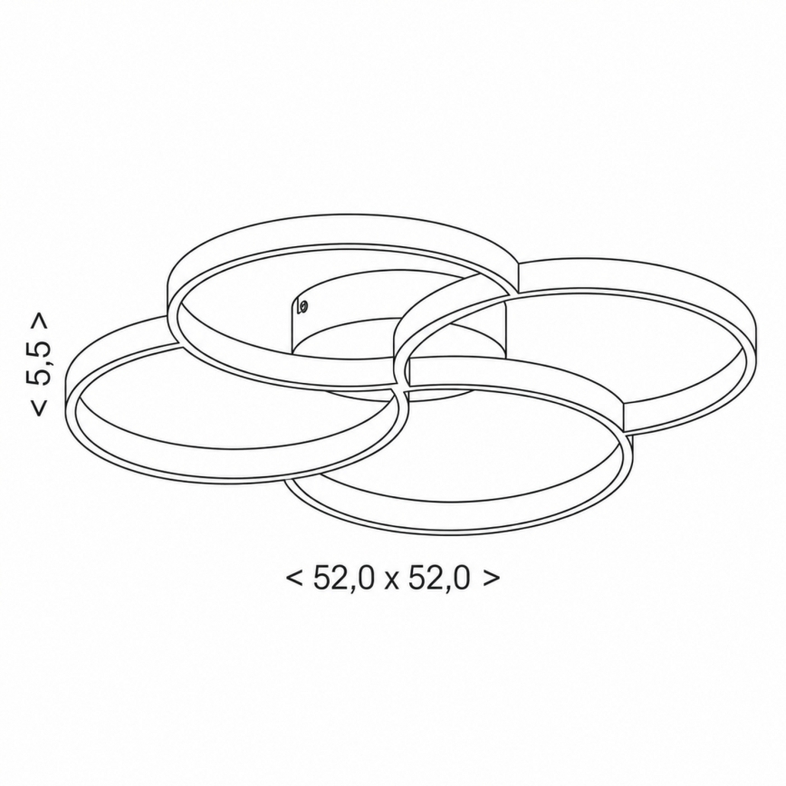 BRILAGI - LED mennyezeti lámpa VELO LED/42W/230V 4000K Ø 52 cm fekete