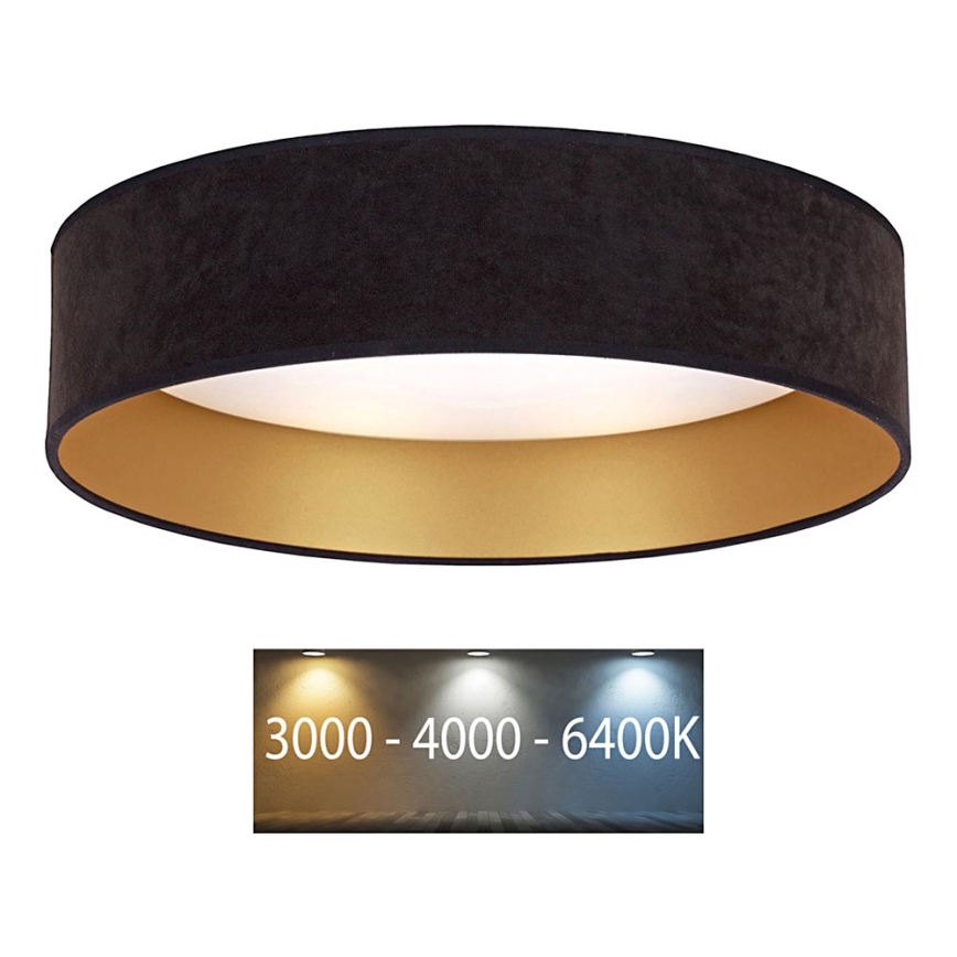 Brilagi - LED Mennyezeti lámpa VELVET LED/12W/230V á. 30 cm 3000K/4000K/6400K fekete/arany