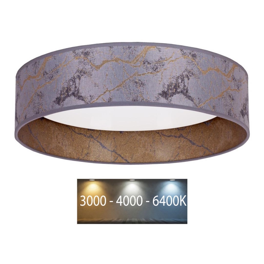 Brilagi - LED mennyezeti lámpa VELVET LED/24W/230V átm. 40 cm 3000/4000/6400K szürke/arany