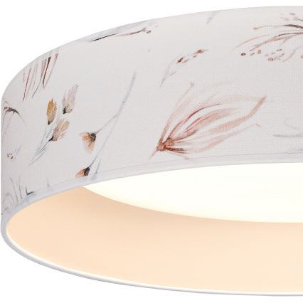 Brilagi - VELVET SIMPLE LED/24W/230V 3000K, átm. 45 cm, fehér/virágos