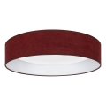 Brilagi - LED mennyezeti lámpa VELVET SIMPLE LED/24W/230V 4000K átm. 45 cm bordó