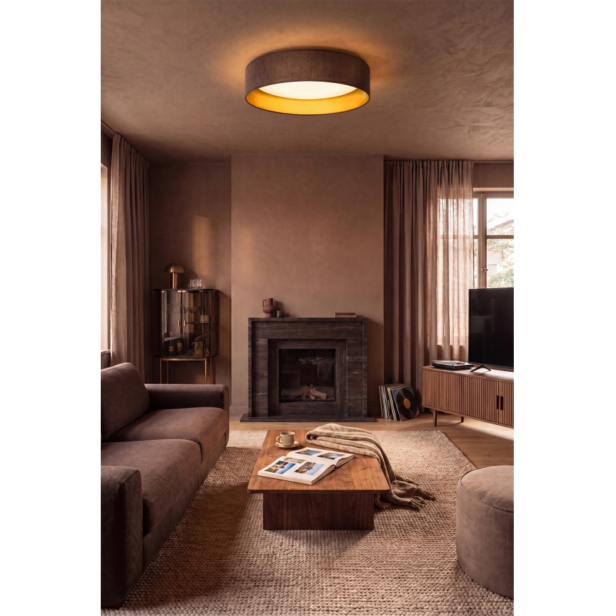 Brilagi - LED mennyezeti lámpatest VELVET SIMPLE LED/36W/230V 3000K átm. 55 cm barna/arany