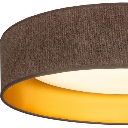 Brilagi - LED mennyezeti lámpatest VELVET SIMPLE LED/36W/230V 3000K átm. 55 cm barna/arany
