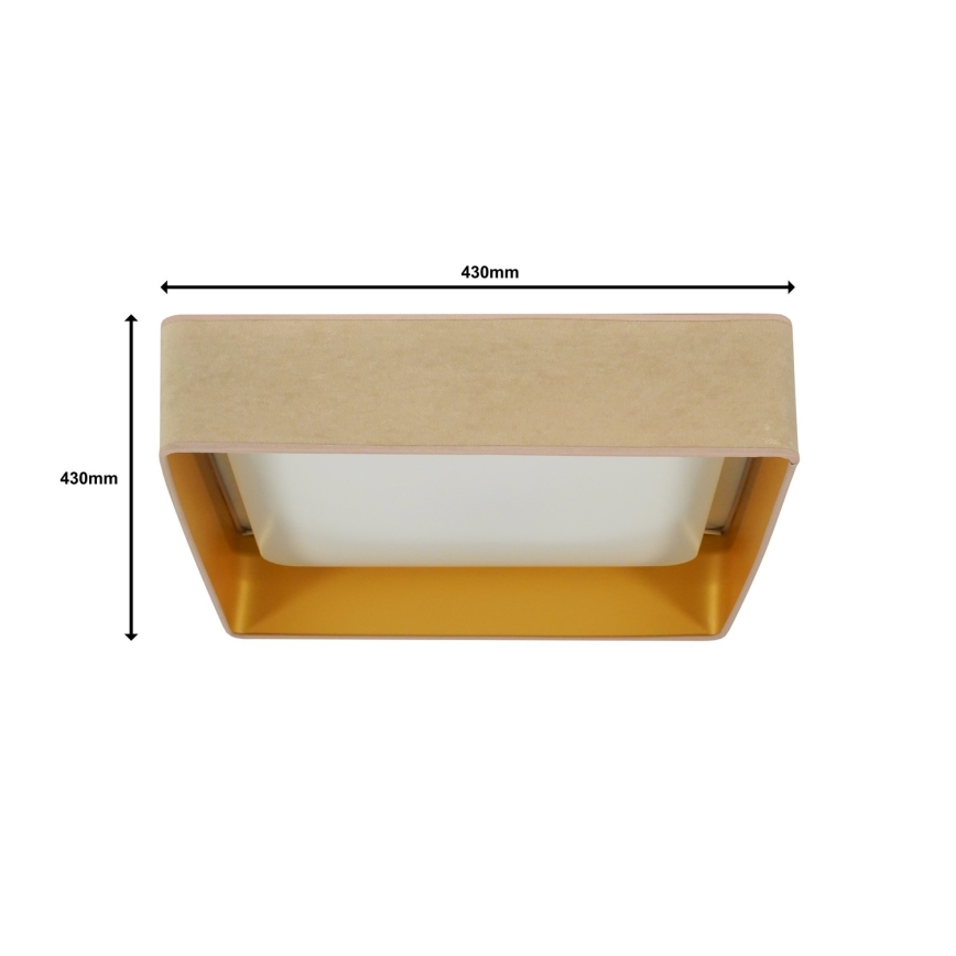 Brilagi - VELVET SQUARE LED mennyezeti lámpatest LED/24W/230V 43x43 cm bézs