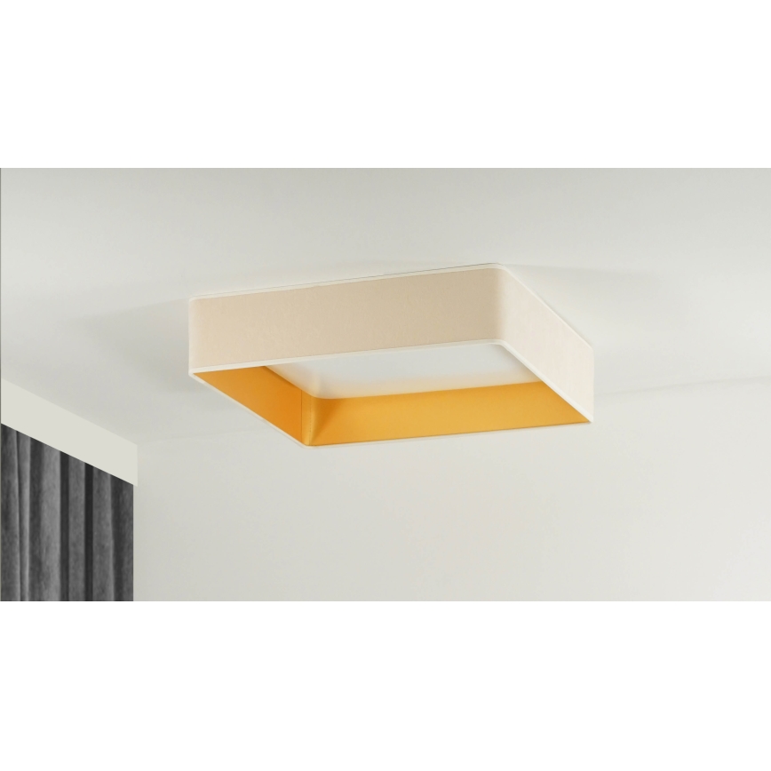 Brilagi - LED mennyezeti lámpa VELVET SQUARE LED/24W/230V 43x43 cm krémszínű