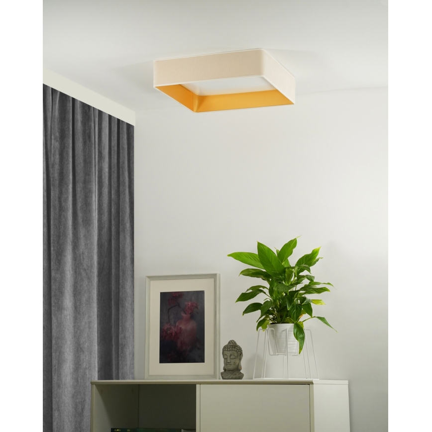 Brilagi - LED mennyezeti lámpa VELVET SQUARE LED/24W/230V 43x43 cm krémszínű