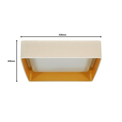 Brilagi - LED mennyezeti lámpa VELVET SQUARE LED/24W/230V 43x43 cm krémszínű