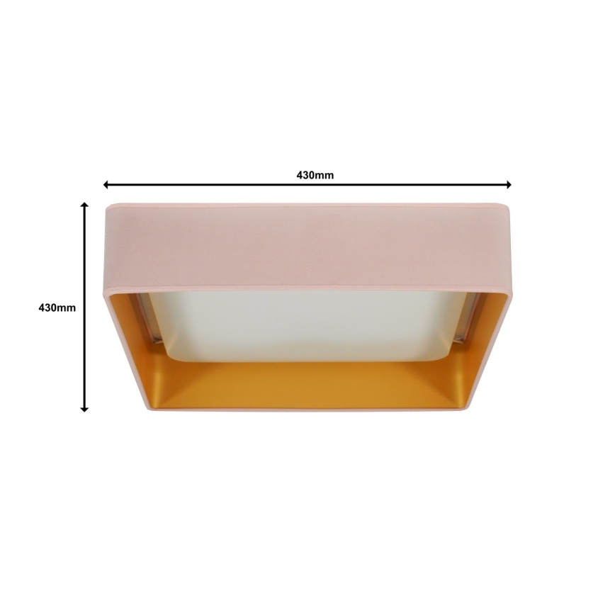 Brilagi - VELVET SQUARE LED mennyezeti lámpatest LED/24W/230V 43x43 cm rózsaszín