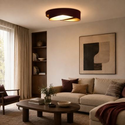 BRILAGI - LED mennyezeti lámpa VELVET TWIST LED/24W/230V 4000K átm. 55 cm barna/arany