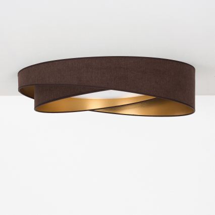 BRILAGI - LED mennyezeti lámpa VELVET TWIST LED/24W/230V 4000K átm. 55 cm barna/arany