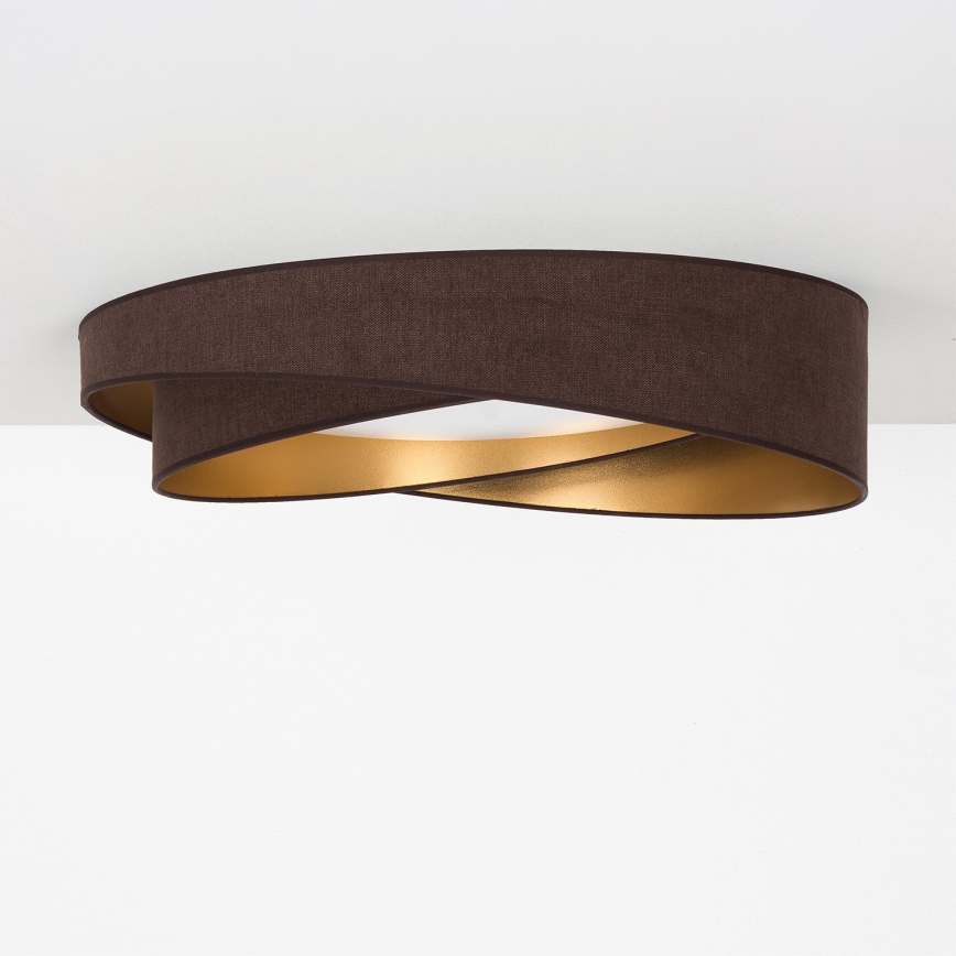 BRILAGI - LED mennyezeti lámpa VELVET TWIST LED/24W/230V 4000K átm. 55 cm barna/arany