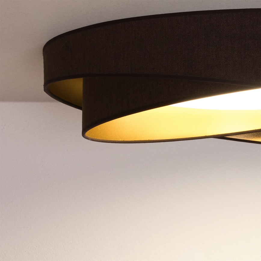 BRILAGI - LED mennyezeti lámpa VELVET TWIST LED/24W/230V 4000K átm. 55 cm barna/arany