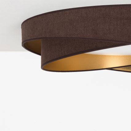 BRILAGI - LED mennyezeti lámpa VELVET TWIST LED/24W/230V 4000K átm. 55 cm barna/arany