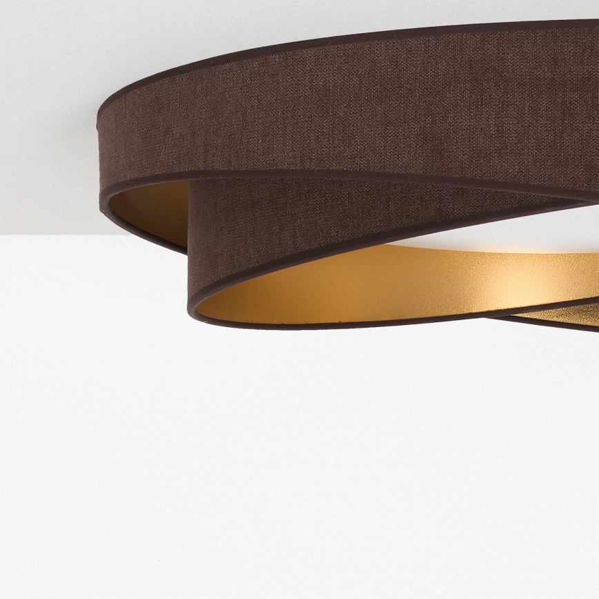 BRILAGI - LED mennyezeti lámpa VELVET TWIST LED/24W/230V 4000K átm. 55 cm barna/arany