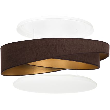 BRILAGI - LED mennyezeti lámpa VELVET TWIST LED/24W/230V 4000K átm. 55 cm barna/arany