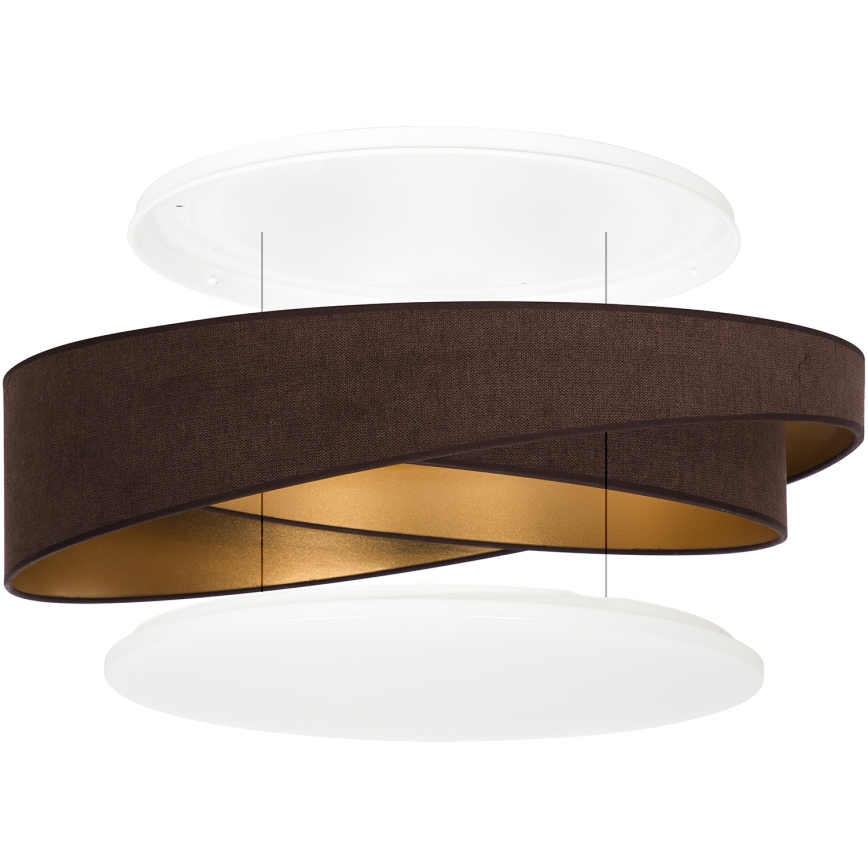 BRILAGI - LED mennyezeti lámpa VELVET TWIST LED/24W/230V 4000K átm. 55 cm barna/arany