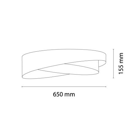 BRILAGI - LED mennyezeti lámpa VELVET TWIST LED/24W/230V 4000K átm. 55 cm barna/arany