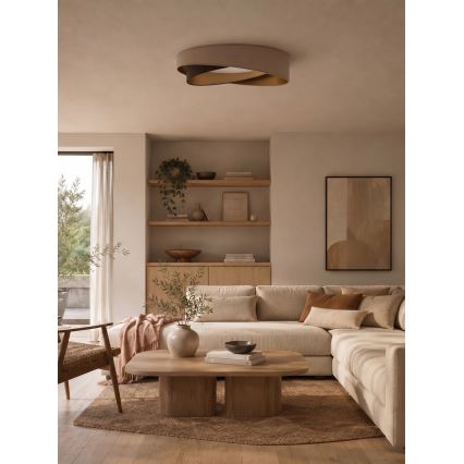BRILAGI - LED mennyezeti lámpatest VELVET TWIST LED/24W/230V 4000K Ø 55 cm bézs/barna/arany