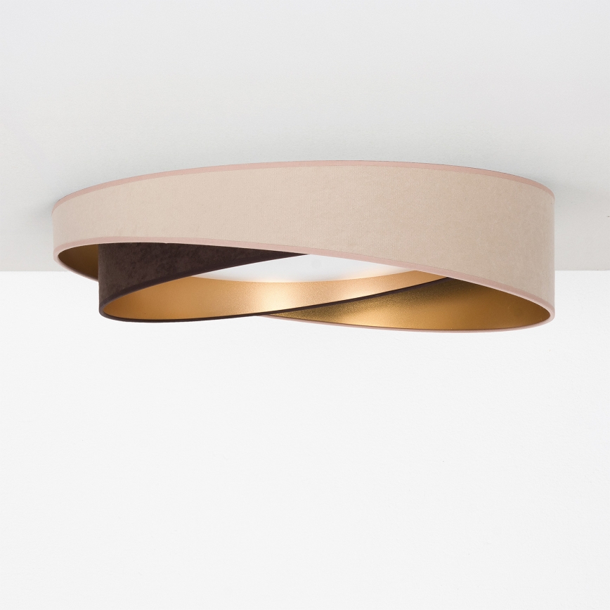 BRILAGI - LED mennyezeti lámpatest VELVET TWIST LED/24W/230V 4000K Ø 55 cm bézs/barna/arany