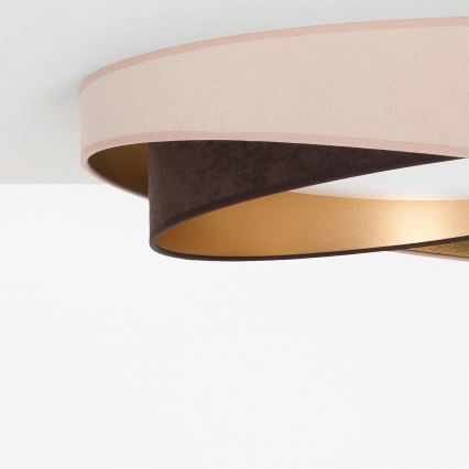 BRILAGI - LED mennyezeti lámpatest VELVET TWIST LED/24W/230V 4000K Ø 55 cm bézs/barna/arany