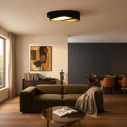 BRILAGI - LED mennyezeti lámpatest VELVET TWIST LED/24W/230V 4000K Ø 55 cm fekete/arany