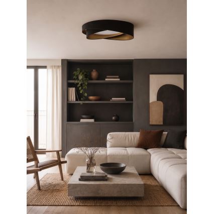 BRILAGI - LED mennyezeti lámpatest VELVET TWIST LED/24W/230V 4000K Ø 55 cm fekete/arany