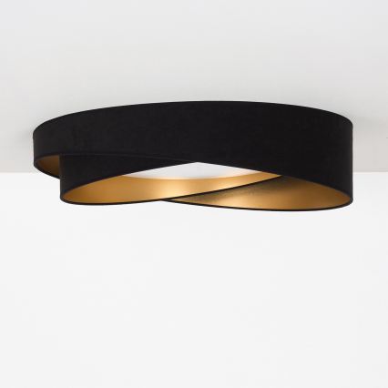 BRILAGI - LED mennyezeti lámpatest VELVET TWIST LED/24W/230V 4000K Ø 55 cm fekete/arany