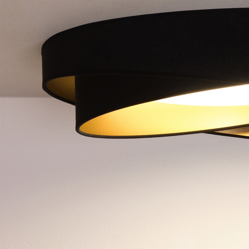 BRILAGI - LED mennyezeti lámpatest VELVET TWIST LED/24W/230V 4000K Ø 55 cm fekete/arany