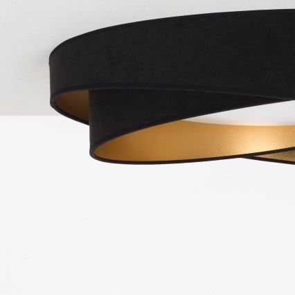 BRILAGI - LED mennyezeti lámpatest VELVET TWIST LED/24W/230V 4000K Ø 55 cm fekete/arany