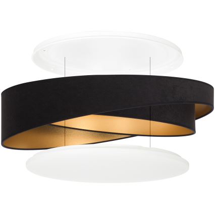 BRILAGI - LED mennyezeti lámpatest VELVET TWIST LED/24W/230V 4000K Ø 55 cm fekete/arany
