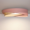 BRILAGI - LED mennyezeti lámpa VELVET TWIST LED/24W/230V 4000K átmérő 55 cm rózsaszín/bézs
