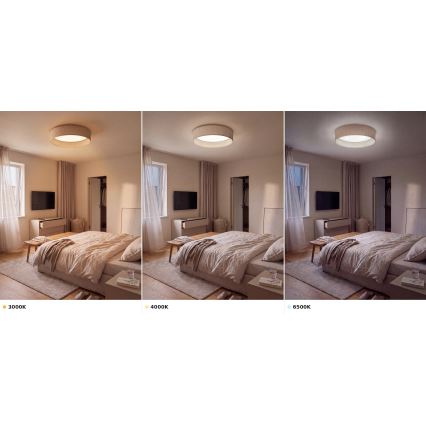 Brilagi - VELVET VARI LED mennyezeti lámpa/24W/230V 3000/4000/6500K átm. 45 cm bézs