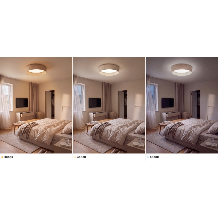 Brilagi - VELVET VARI LED mennyezeti lámpa/24W/230V 3000/4000/6500K átm. 45 cm bézs