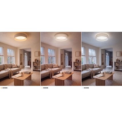 Brilagi - VELVET VARI LED mennyezeti lámpa 24W/230V, 3000/4000/6500K, Ø 45 cm, krémszínű