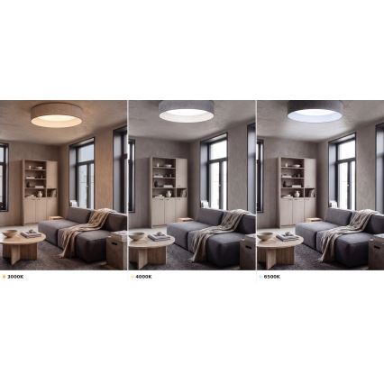 Brilagi - LED mennyezeti lámpatest VELVET VARI LED/24W/230V 3000/4000/6500K Ø45 cm szürke