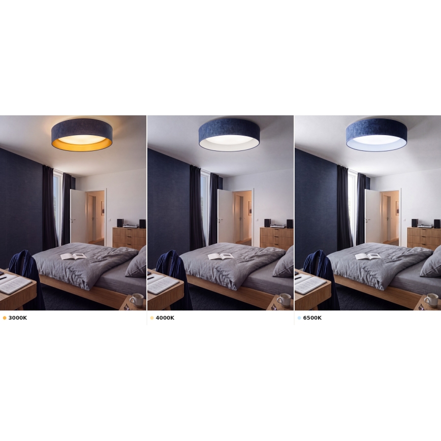Brilagi - VELVET VARI LED mennyezeti lámpa, 24 W, 230 V, 3000/4000/6500 K, Ø 45 cm, kék