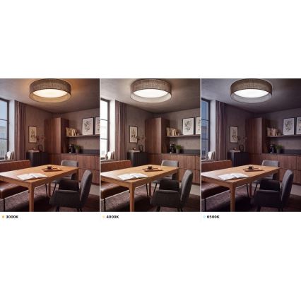 Brilagi - VELVET VARI LED mennyezeti lámpa, 24W/230V, 3000/4000/6500K, Ø 45 cm, barna