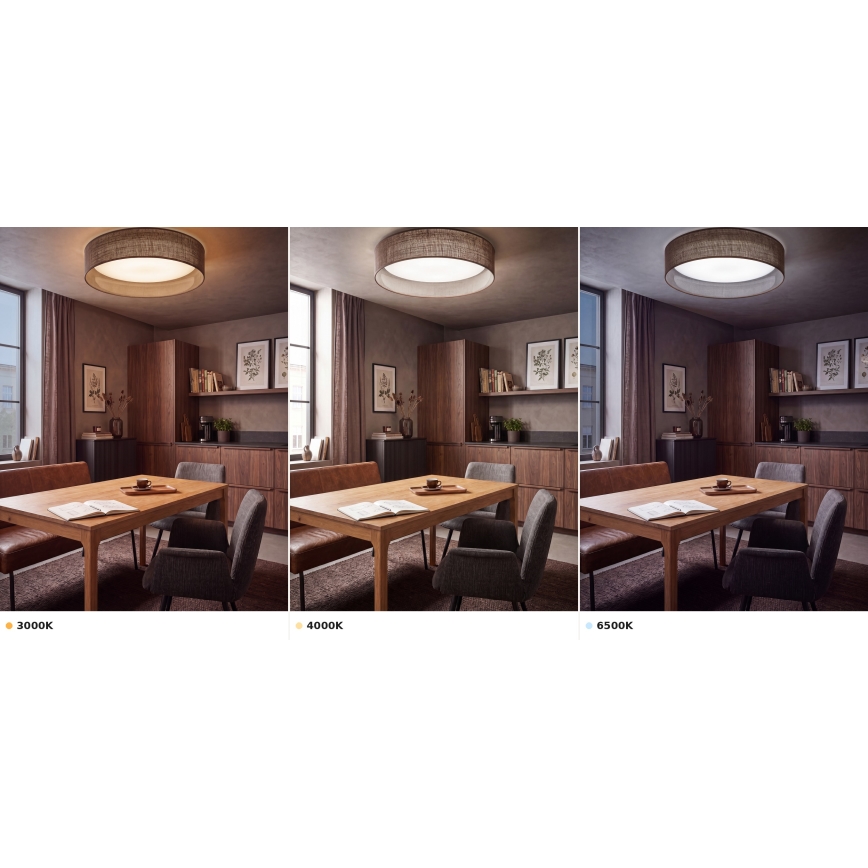 Brilagi - VELVET VARI LED mennyezeti lámpa, 24W/230V, 3000/4000/6500K, Ø 45 cm, barna