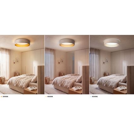 Brilagi - VELVET VARI LED/24 W/230 V 3000/4000/6500 K átm. 45 cm krémszínű/aranyszínű