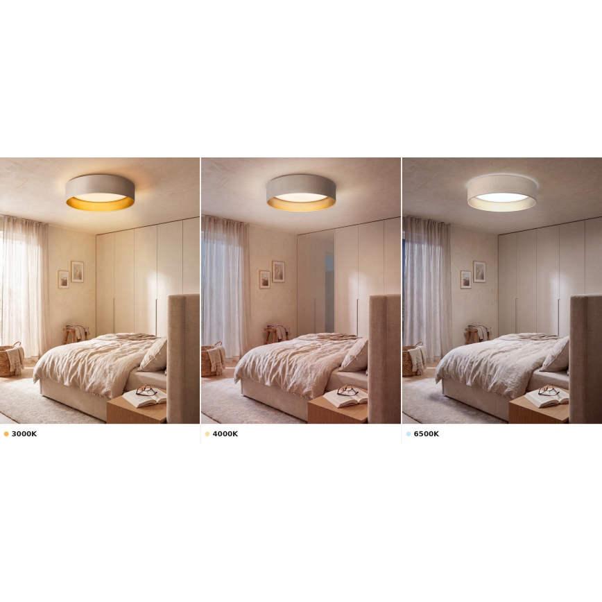 Brilagi - VELVET VARI LED/24 W/230 V 3000/4000/6500 K átm. 45 cm krémszínű/aranyszínű